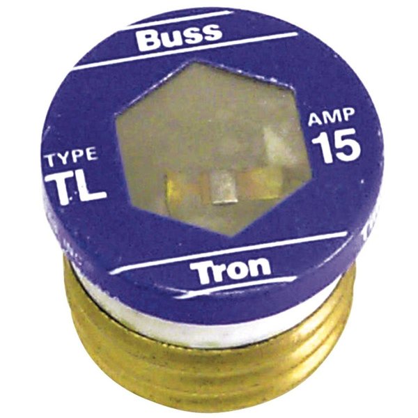 Eaton Bussmann Bussmann - Cooper TL-15PK4 4 Count 15 Amp Time Delay Plug Fuses TL-15PK4